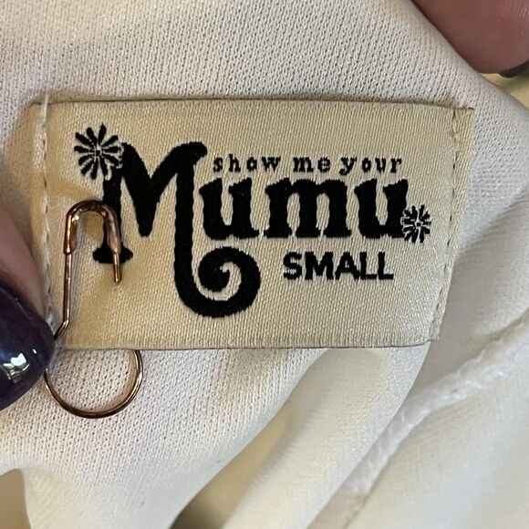 Show Me Your Mumu Dress Womens Small White Faye Flutter Maxi Floral Wedding USA - Picture 8 of 10